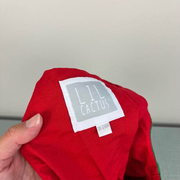 Lil Cactus Green Corduroy Rudolph Longall Overalls 18-24 Months - Picture 6 of 8